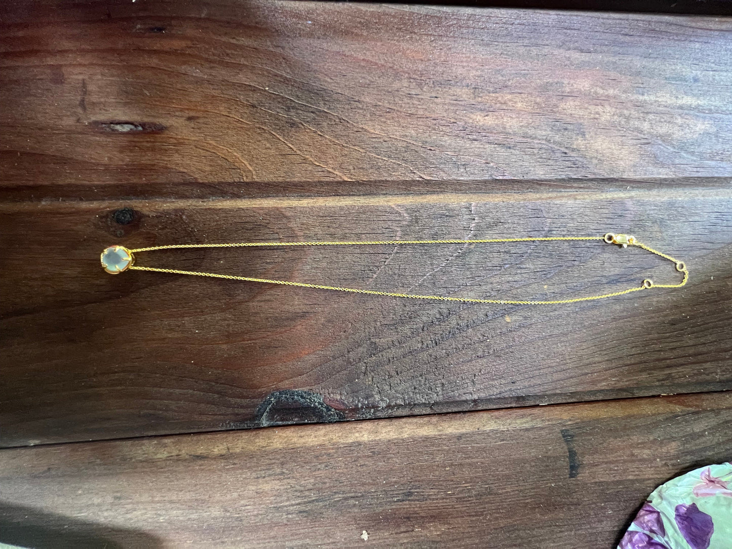 Pear-shaped Aqua Chalcedony Necklace 16-18”