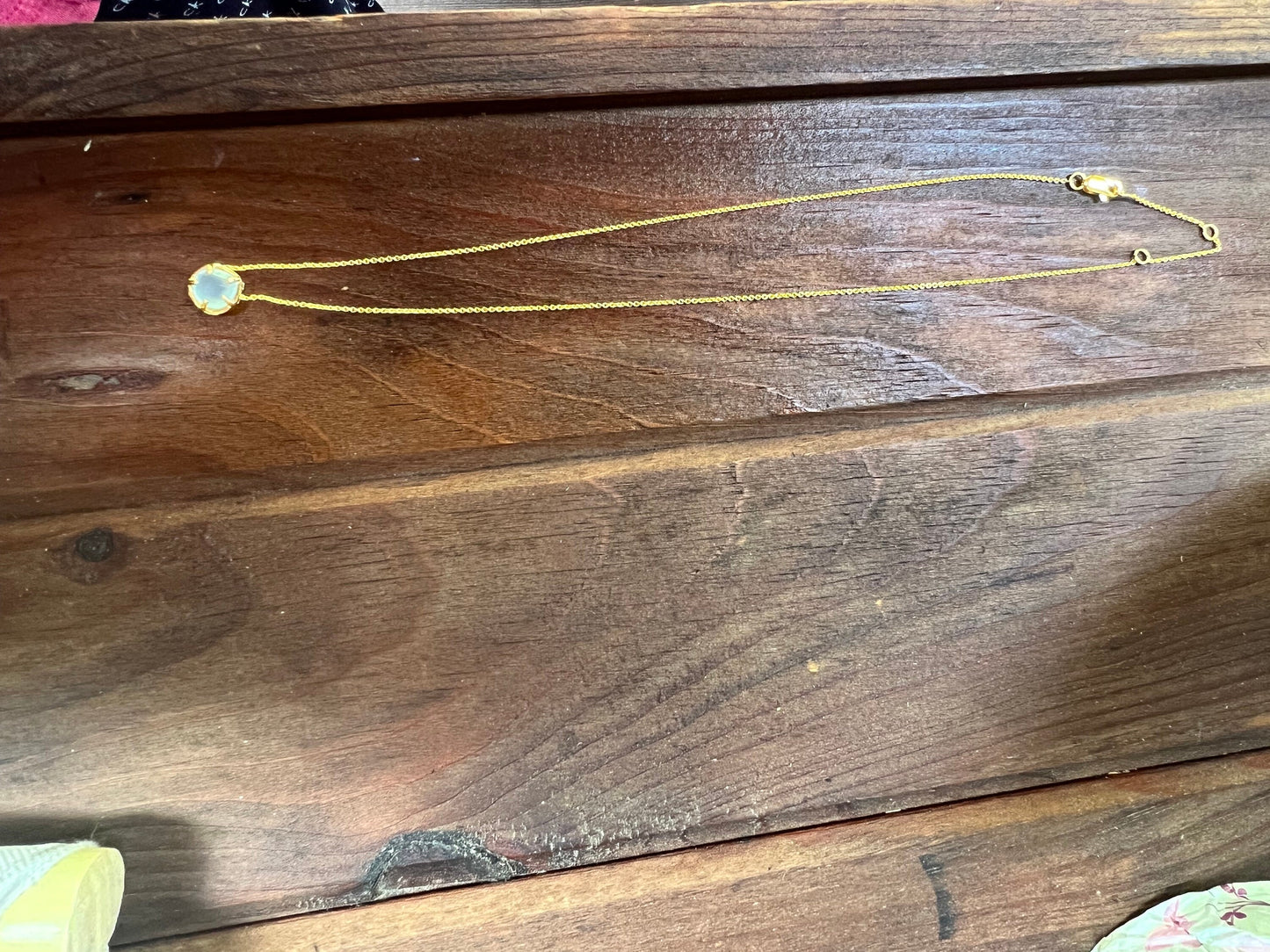 Pear-shaped Aqua Chalcedony Necklace 16-18”