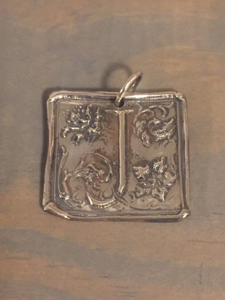 14 kt or 925 sterling silver Gold Pendant Choice Choose initial