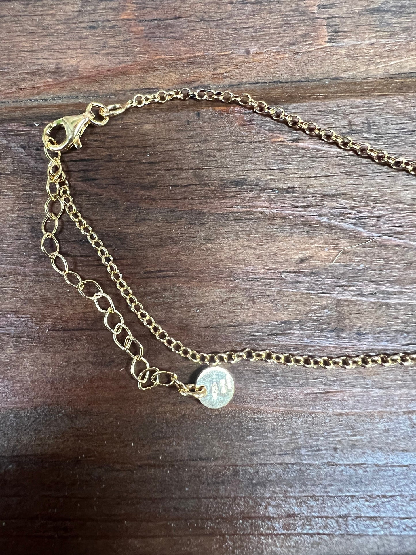 Lotus and Om Necklace 16”-18” Gold Vermeil