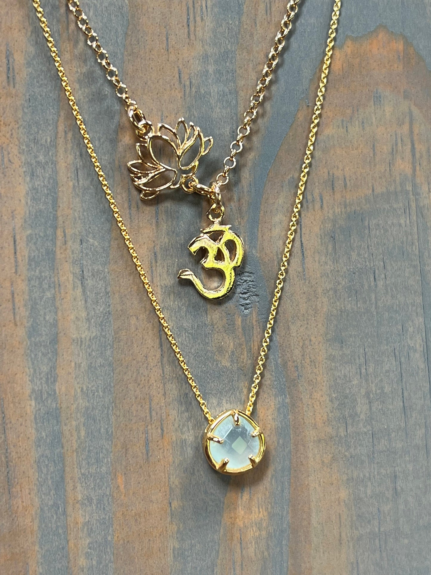 Light Aqua Faceted Chalcedony Earrings Gold Vermeil