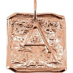 14 kt or 925 sterling silver Gold Pendant Choice Choose initial