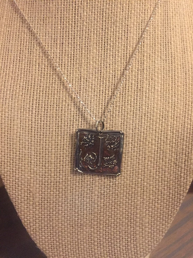 14 kt or 925 sterling silver Gold Pendant Choice Choose initial